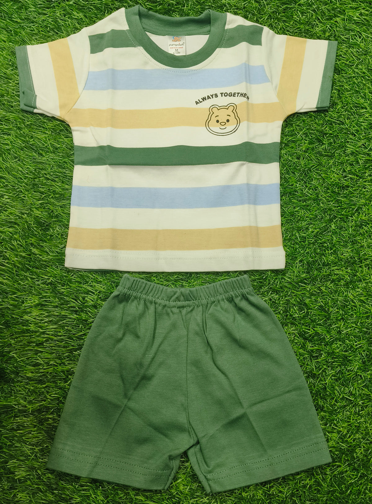 Toddler Boy's Multi-Color Striped T-Shirt and Short