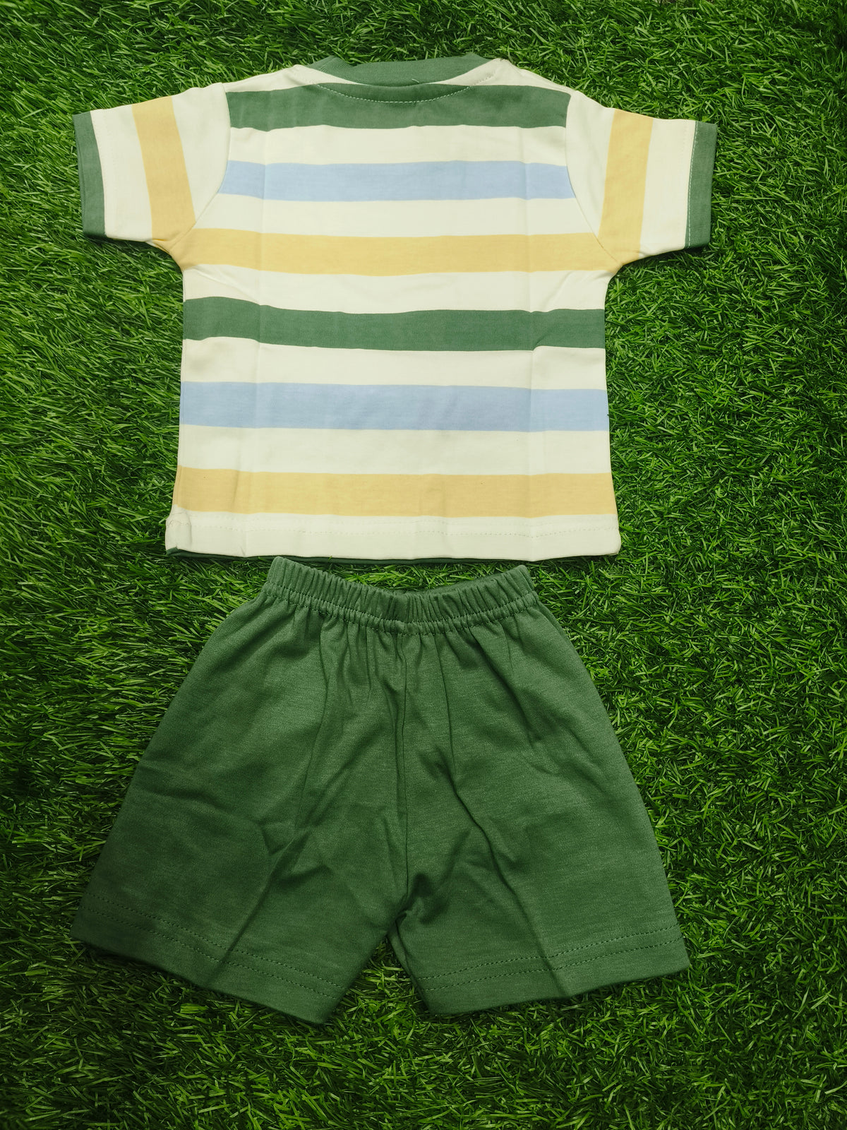 Toddler Boy's Multi-Color Striped T-Shirt and Short