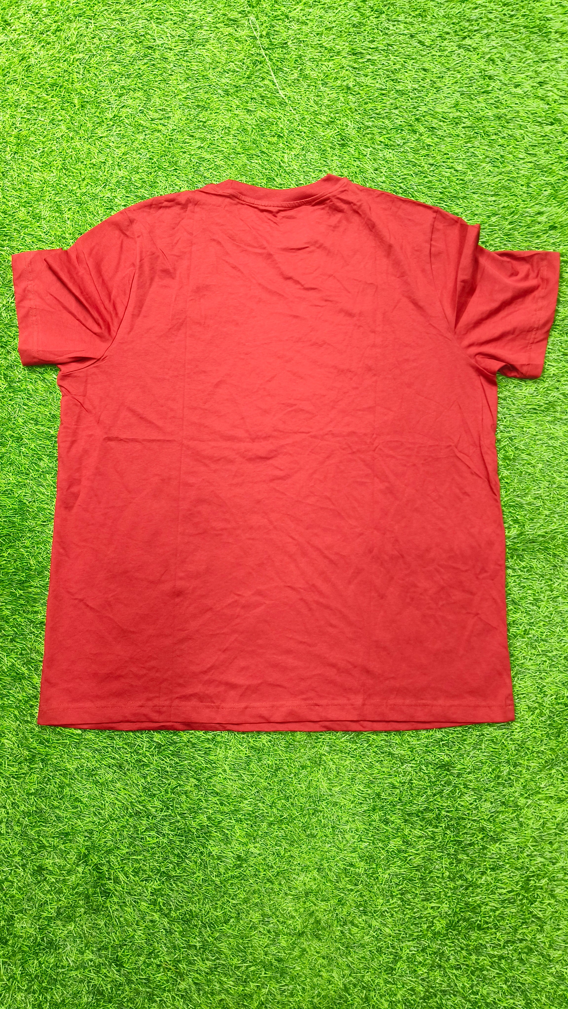 PUMA Men’s Red Embroidered Logo Round Neck T-Shirt