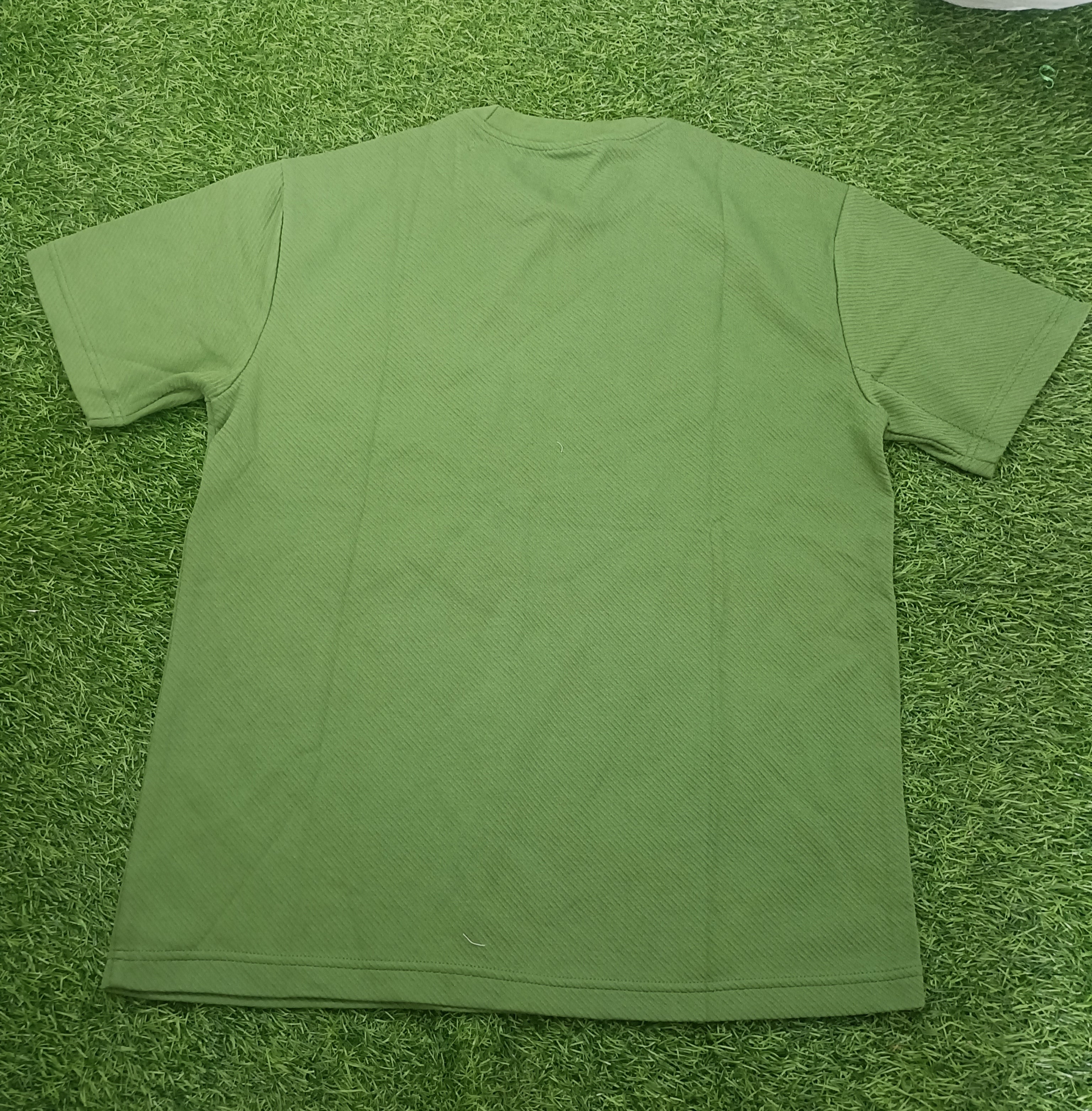PUMA Men’s Olive Green Textured Sportswear Round Neck T-Shirt