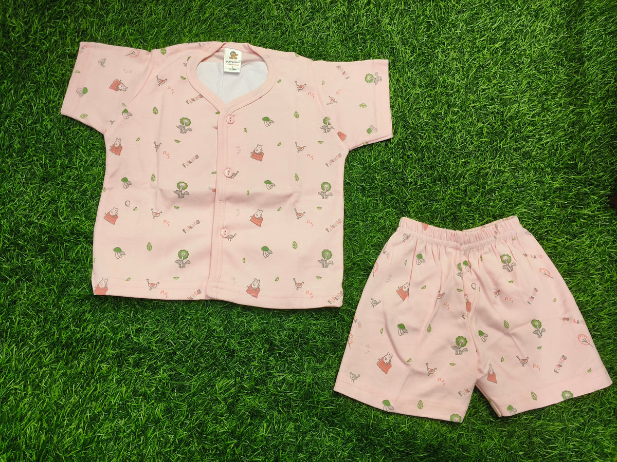 Toddler Boy's Baby Pink All-Over Print T-Shirt and Short Set