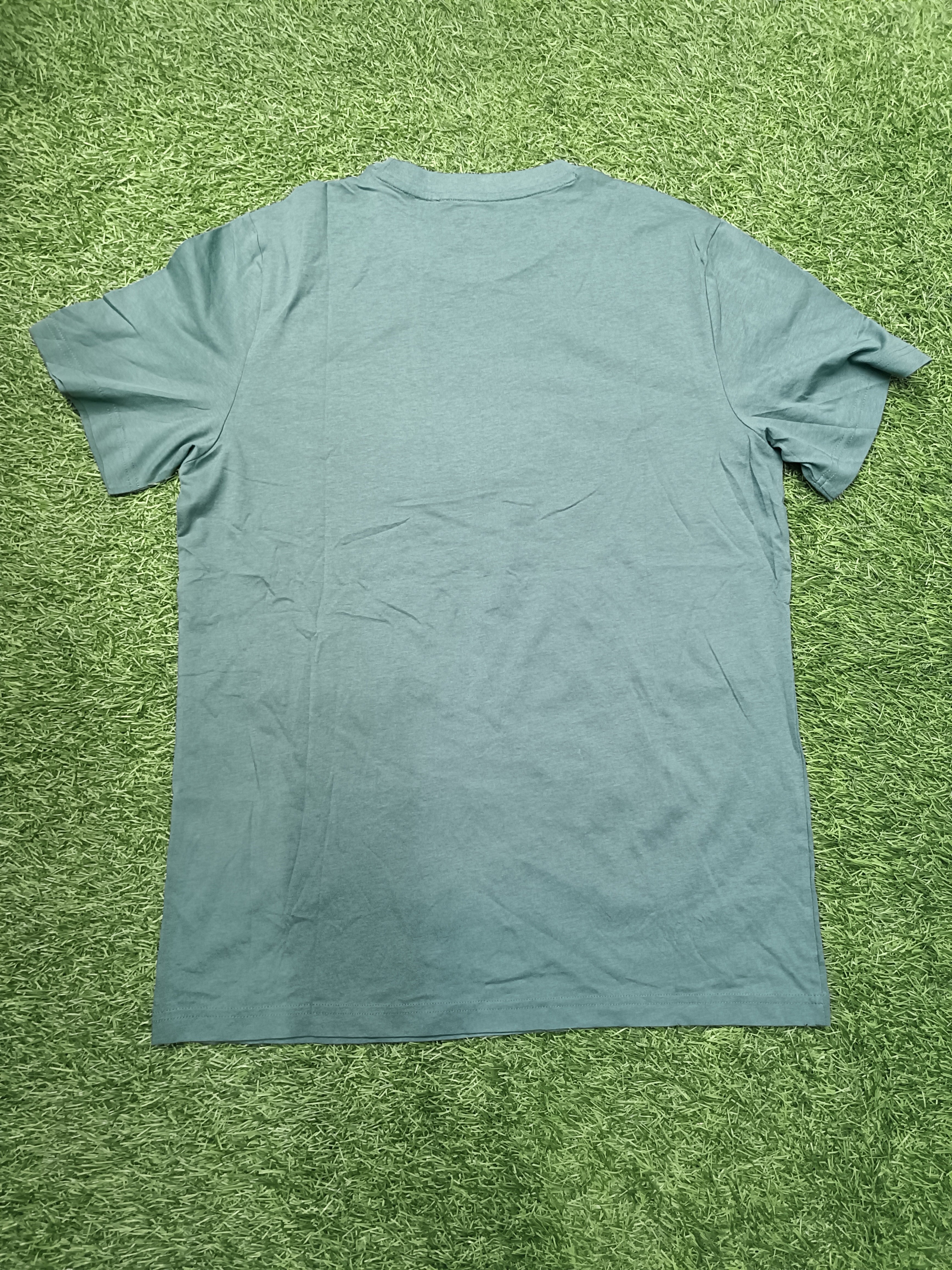 PUMA Men’s Dark Teal Green Logo Printed Round Neck T-Shirt