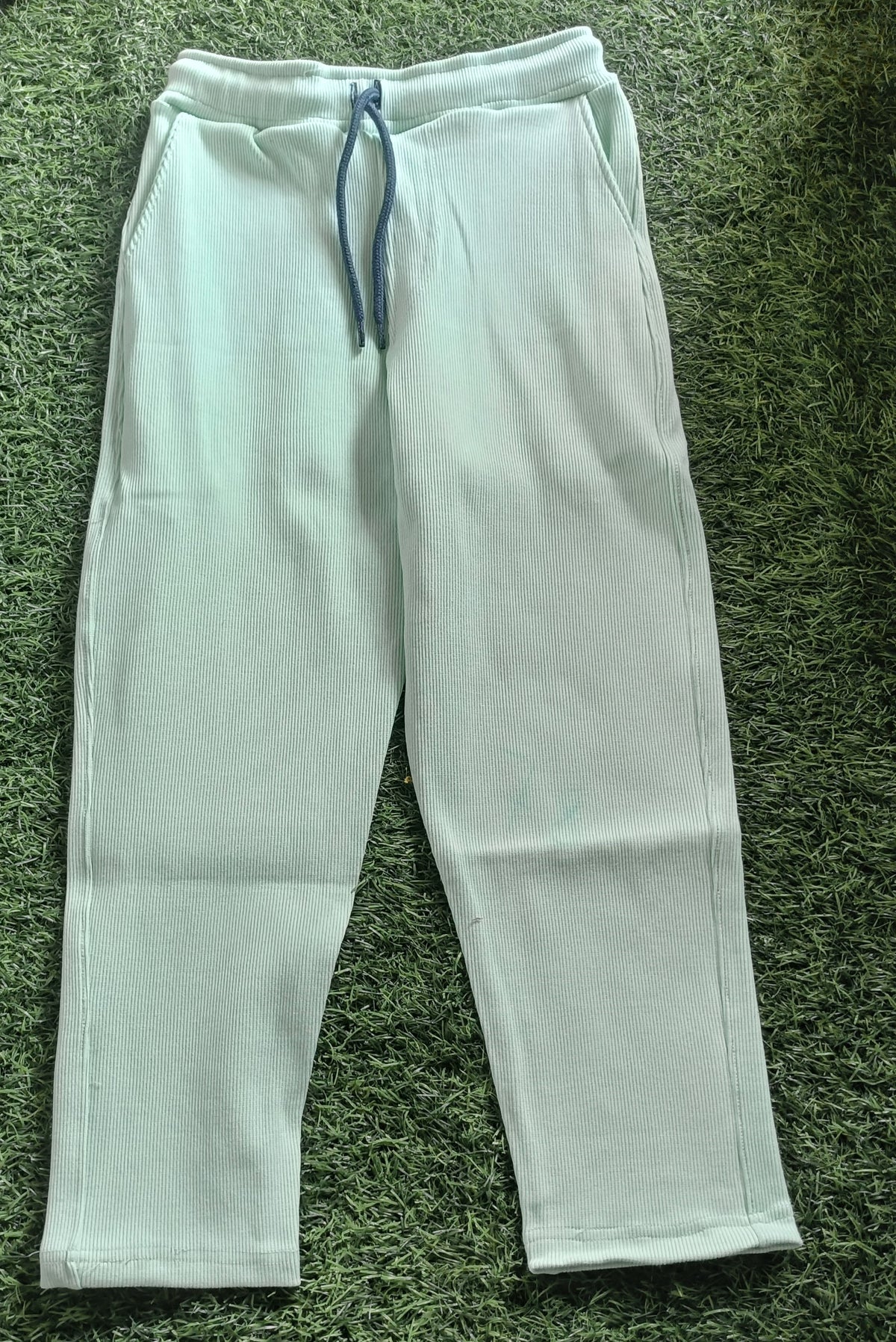Boys Light Pista Green Rib Track Pant