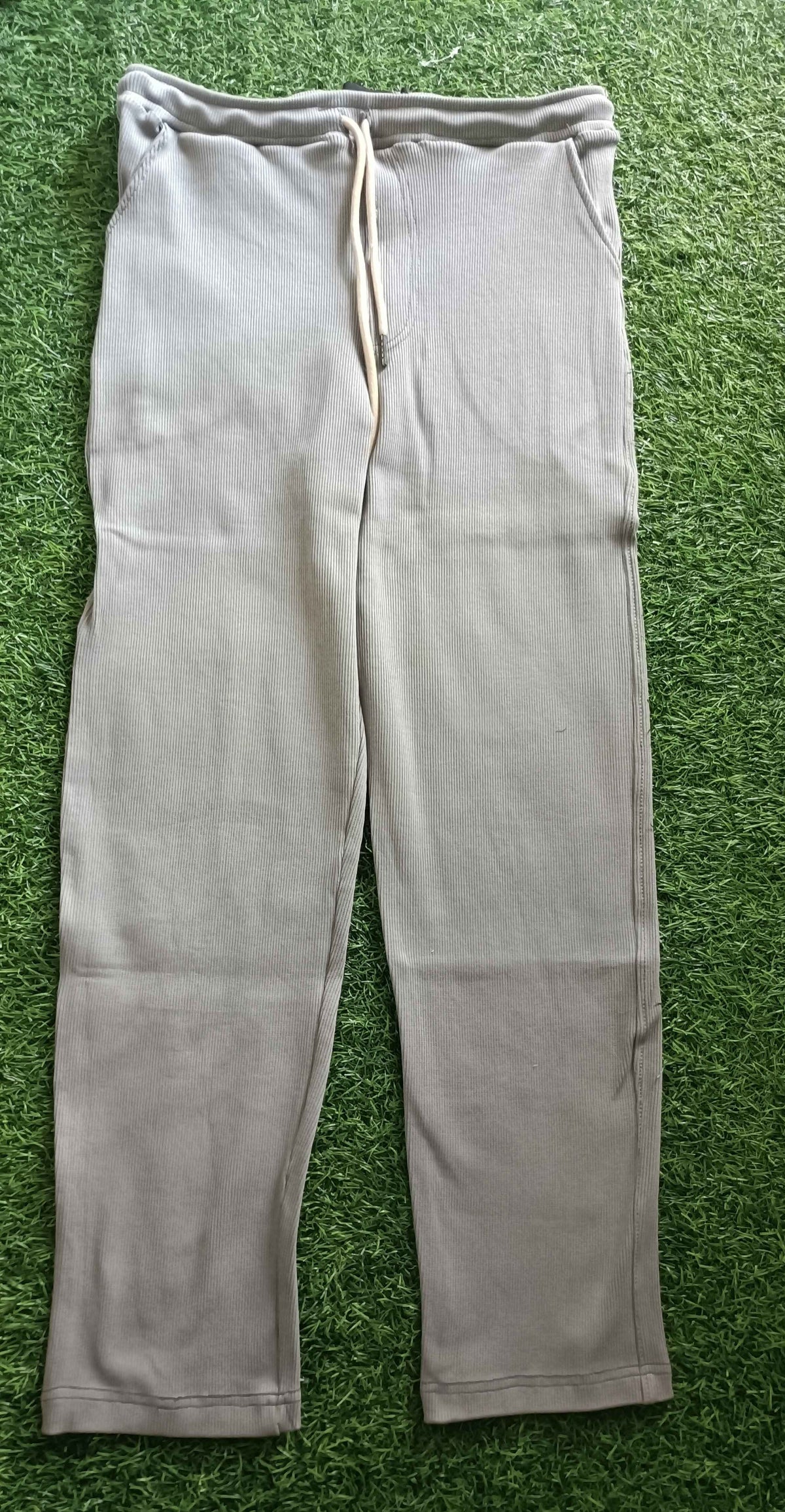 Boys Grey Rib Fabric Track Pant
