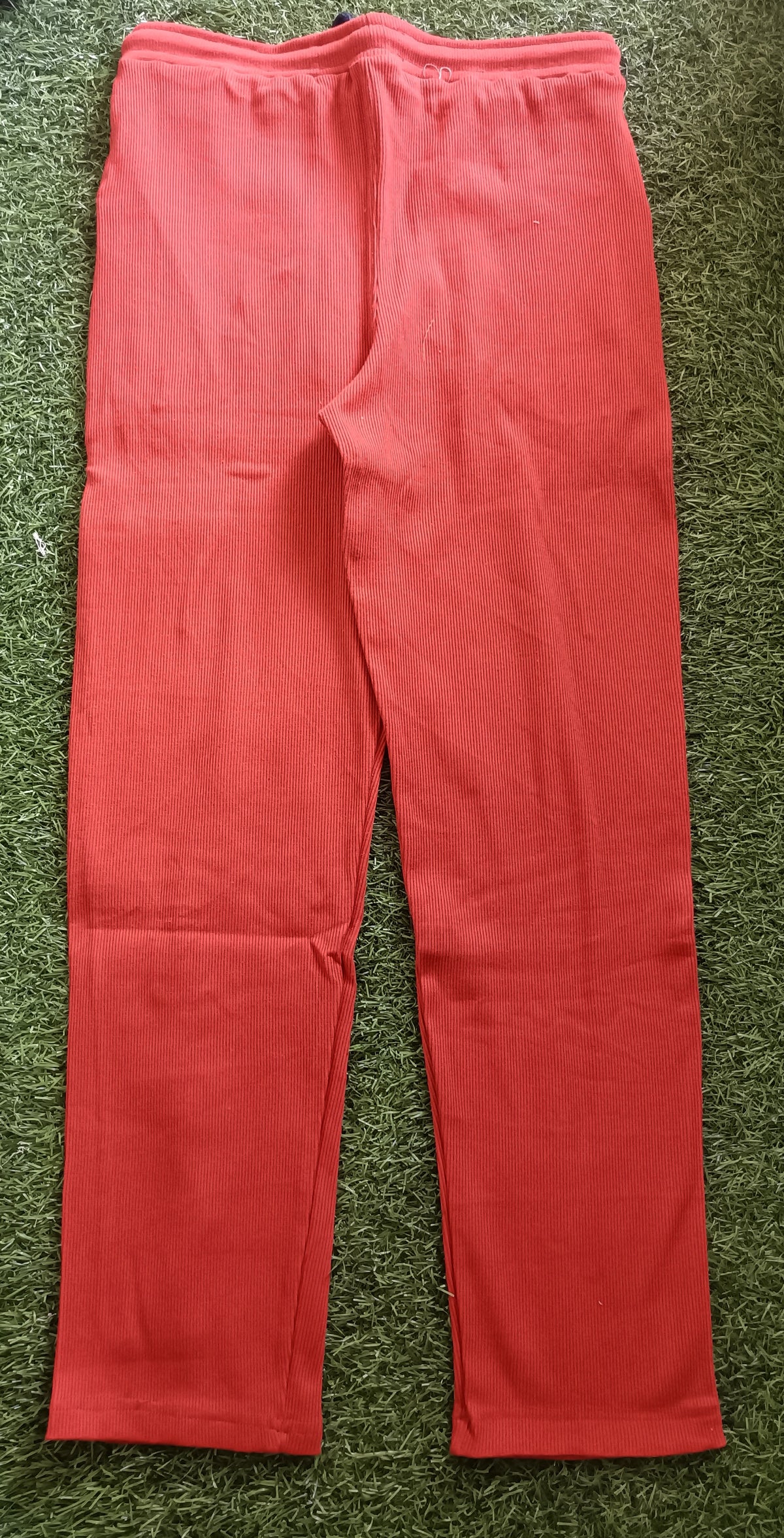 Boys Brick Red Rib Fabric Track Pant