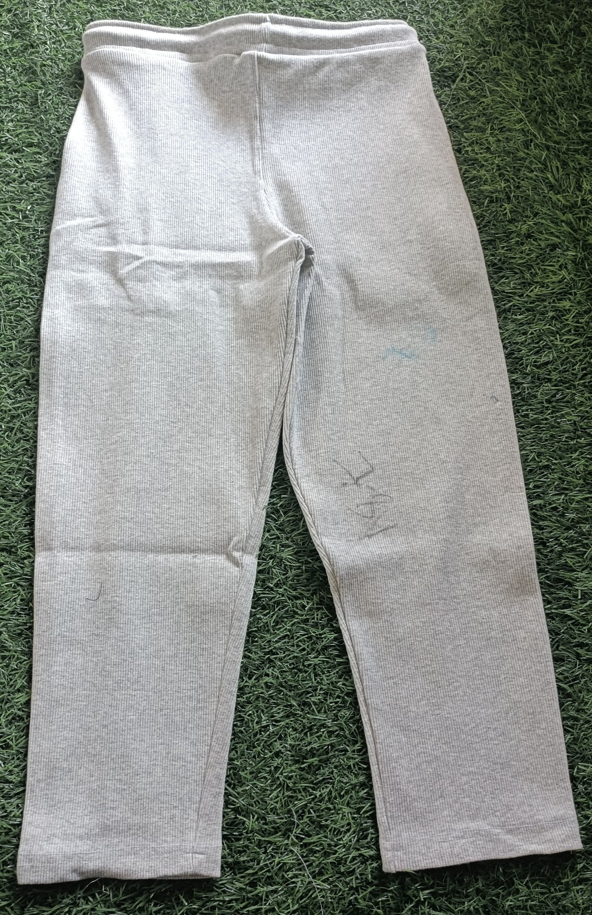 Boys Light Grey Rib Fabric Track Pant