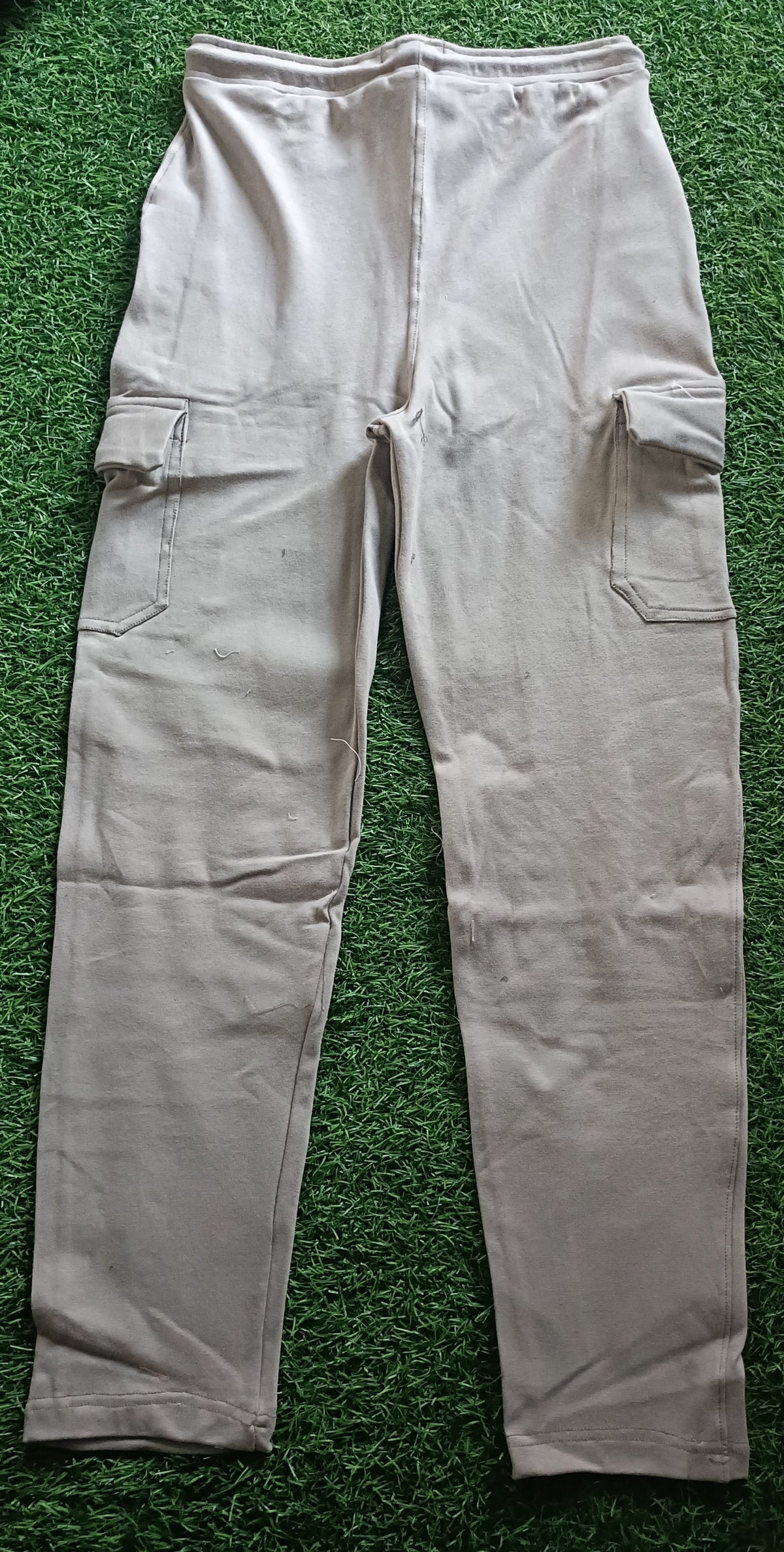 Boys Beige Cargo Track Pant