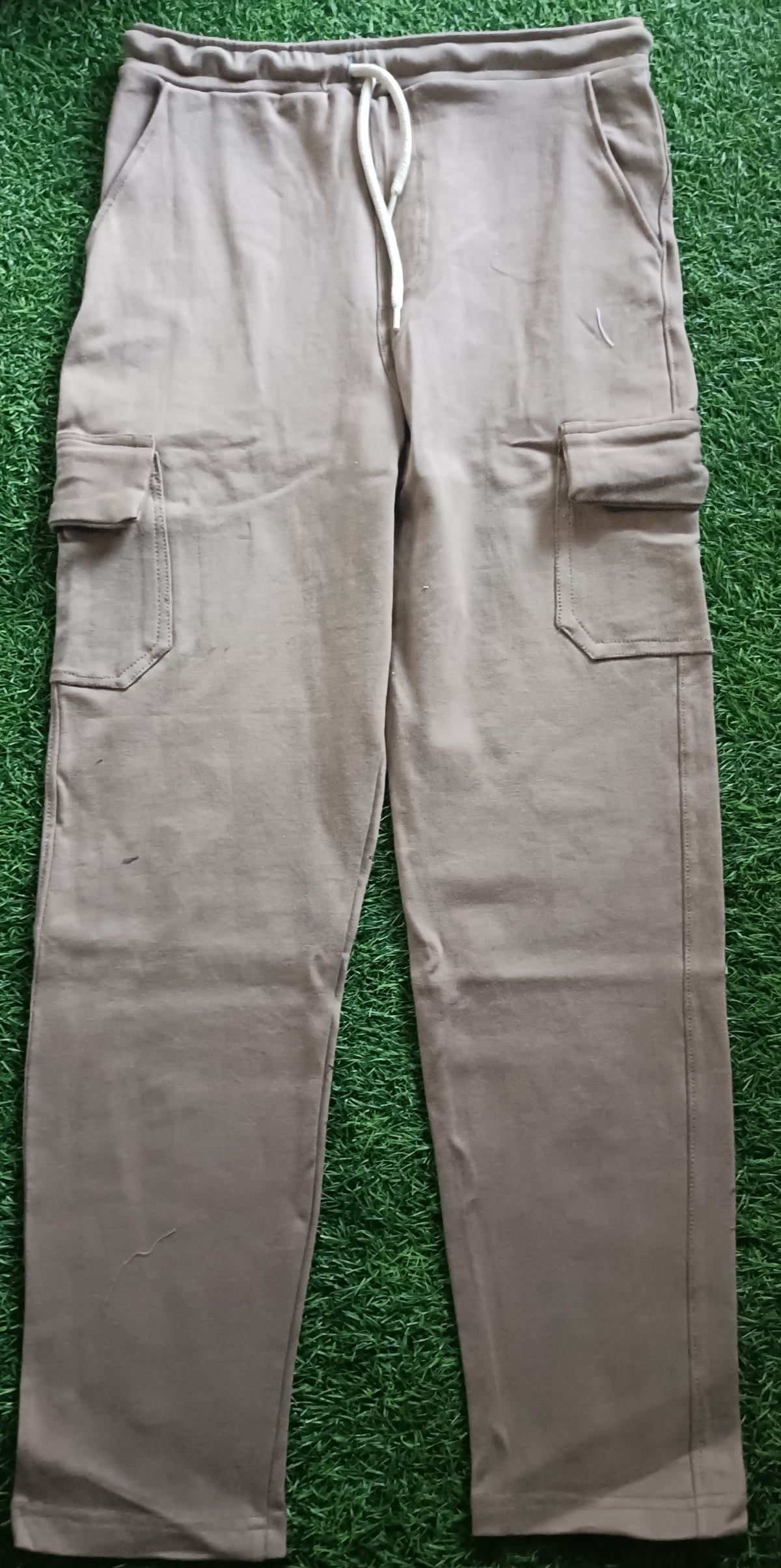 Boys Light Brown Cargo Track Pant