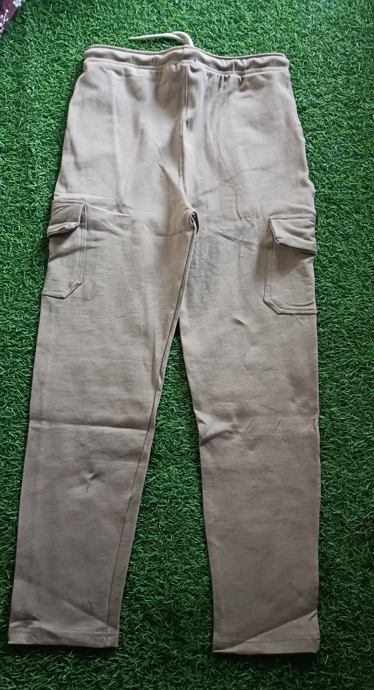 Boys Light Brown Cargo Track Pant
