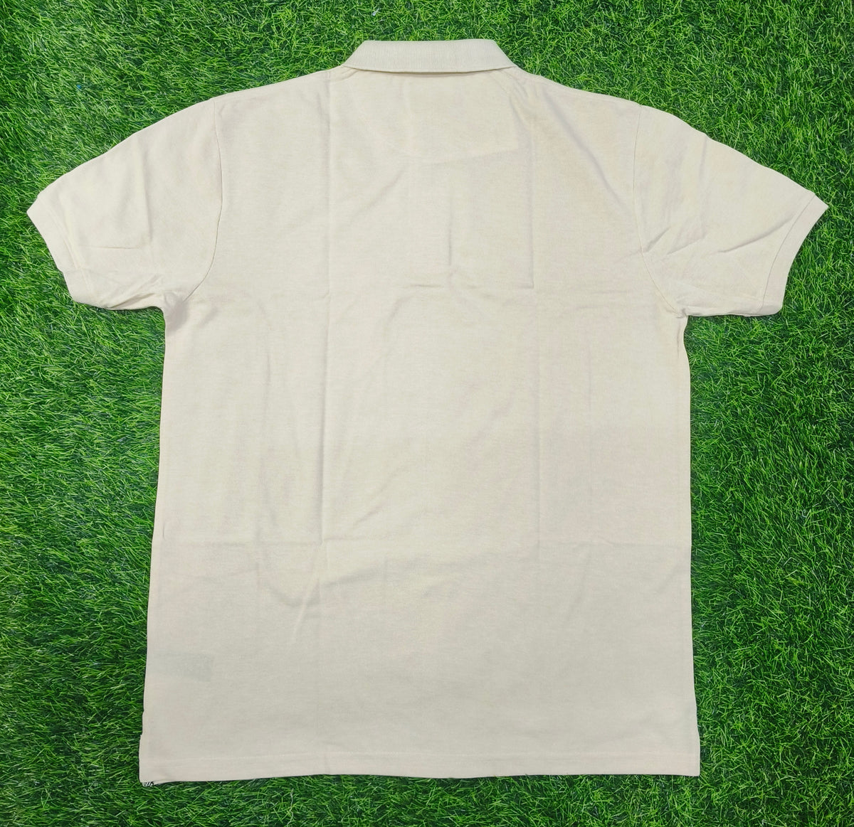 Men’s Beige Polo T-Shirt with Chest Pocket