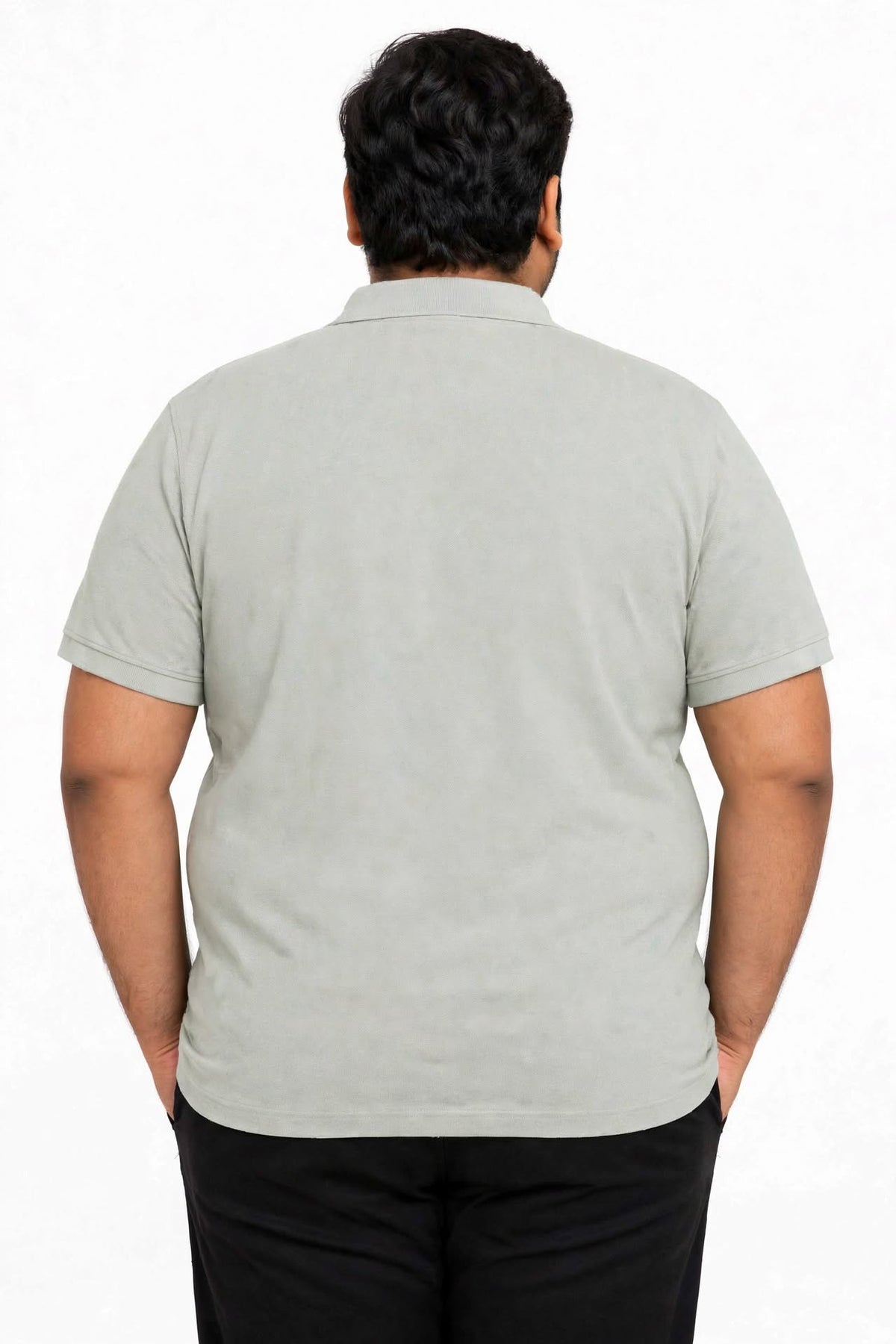 Men’s Light Grey color Polo T-Shirt with Chest Pocket