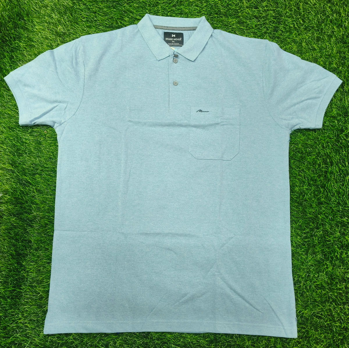 Men’s Light Sky Blue Polo T-Shirt with Chest Pocket