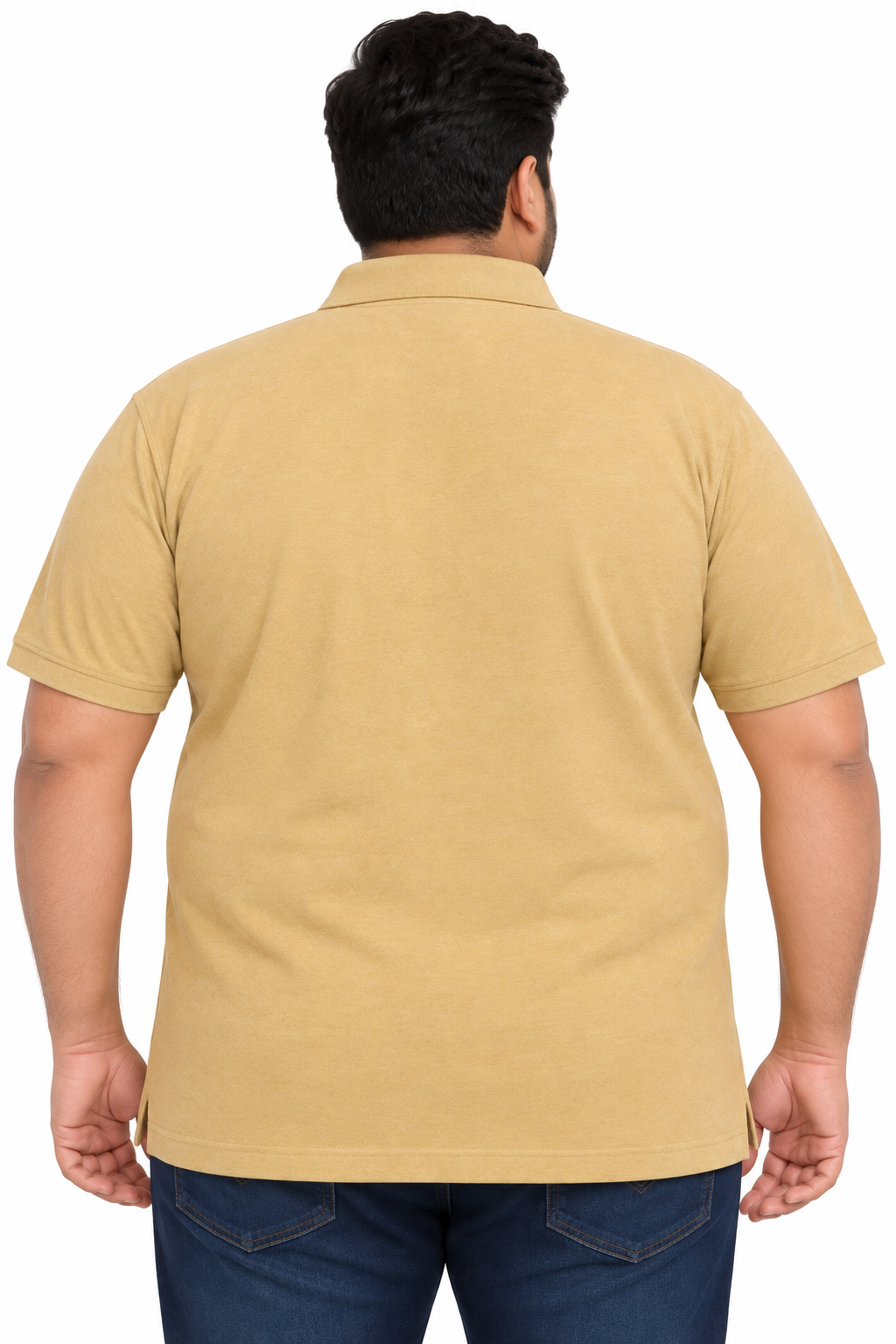 Men’s Camel Brown Polo T-Shirt with Chest Pocket