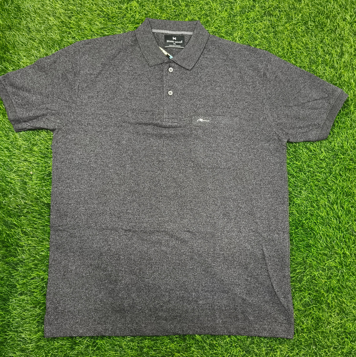 Men’s Charcoal Dark Grey color Polo T-Shirt with Chest Pocket
