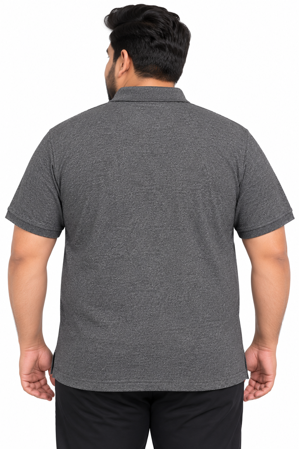 Men’s Charcoal Dark Grey color Polo T-Shirt with Chest Pocket