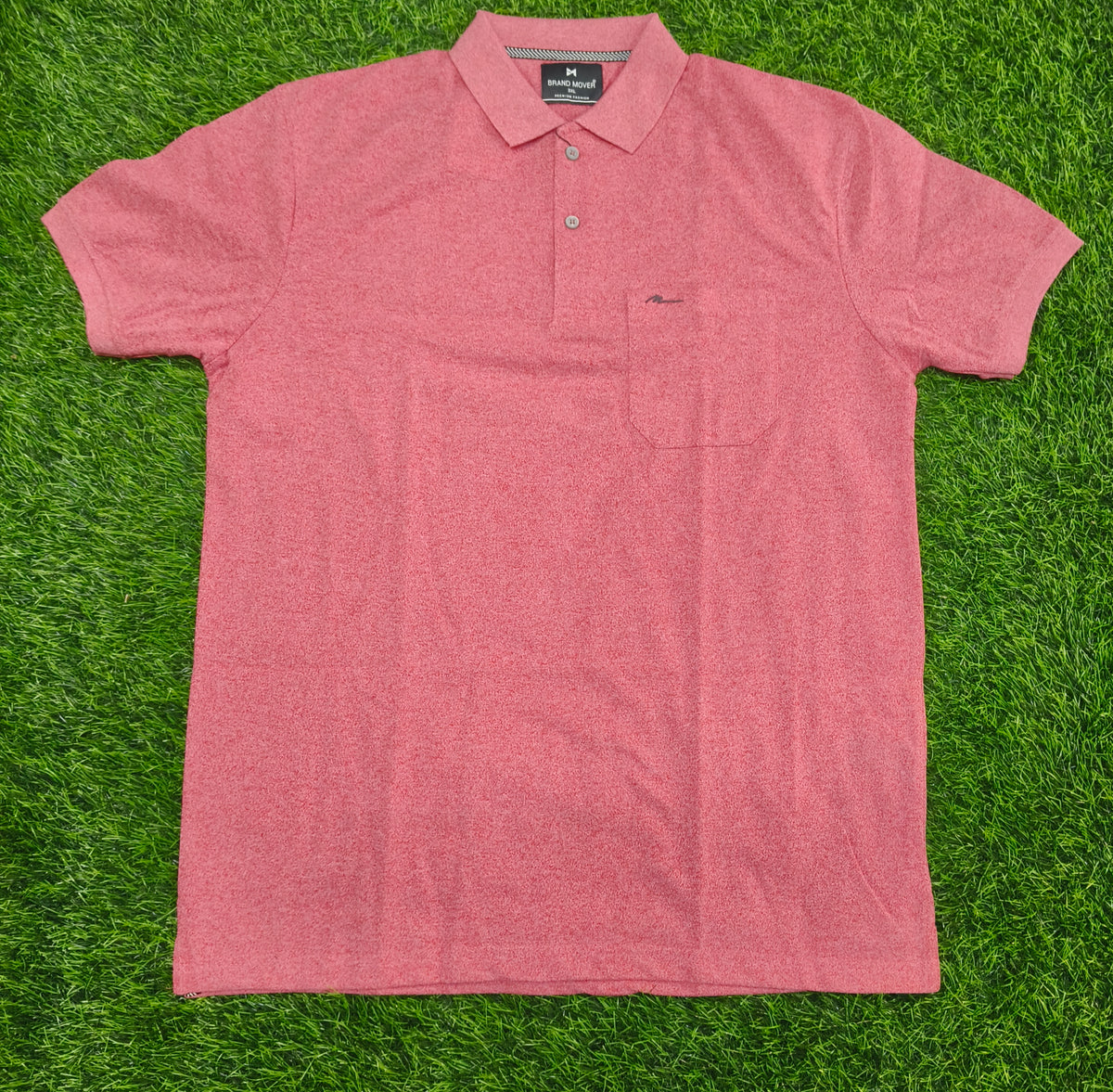 Men’s Rose Pink Polo T-Shirt with Chest Pocket
