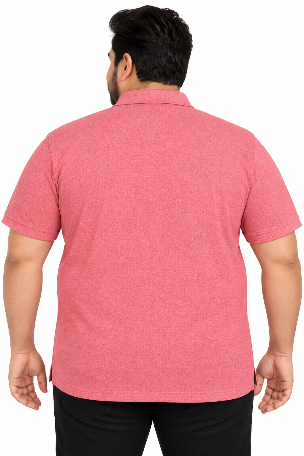 Men’s Rose Pink Polo T-Shirt with Chest Pocket
