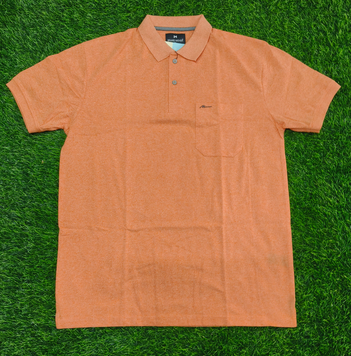 Men’s Peach Orange Polo T-Shirt with Chest Pocket