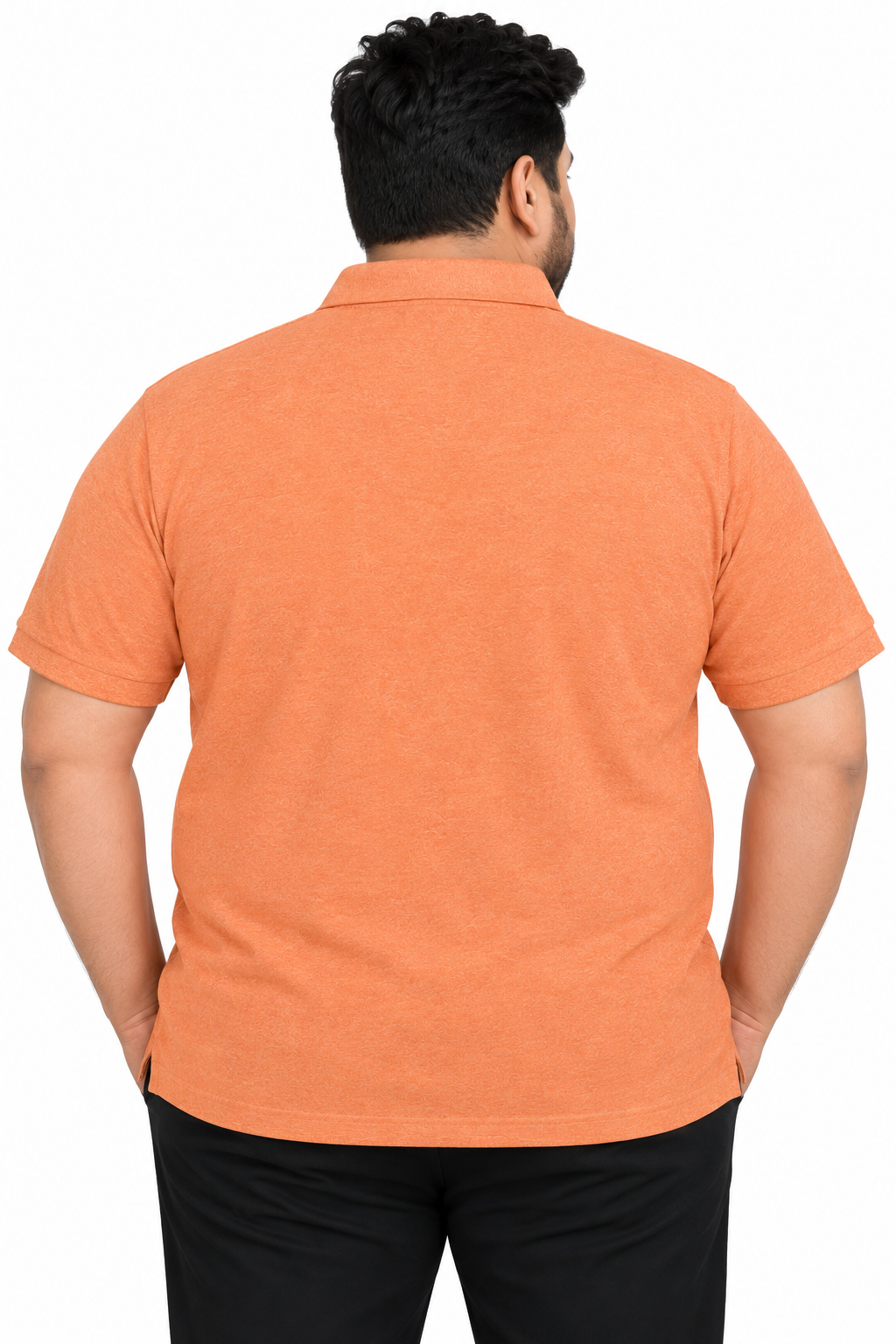 Men’s Peach Orange Polo T-Shirt with Chest Pocket