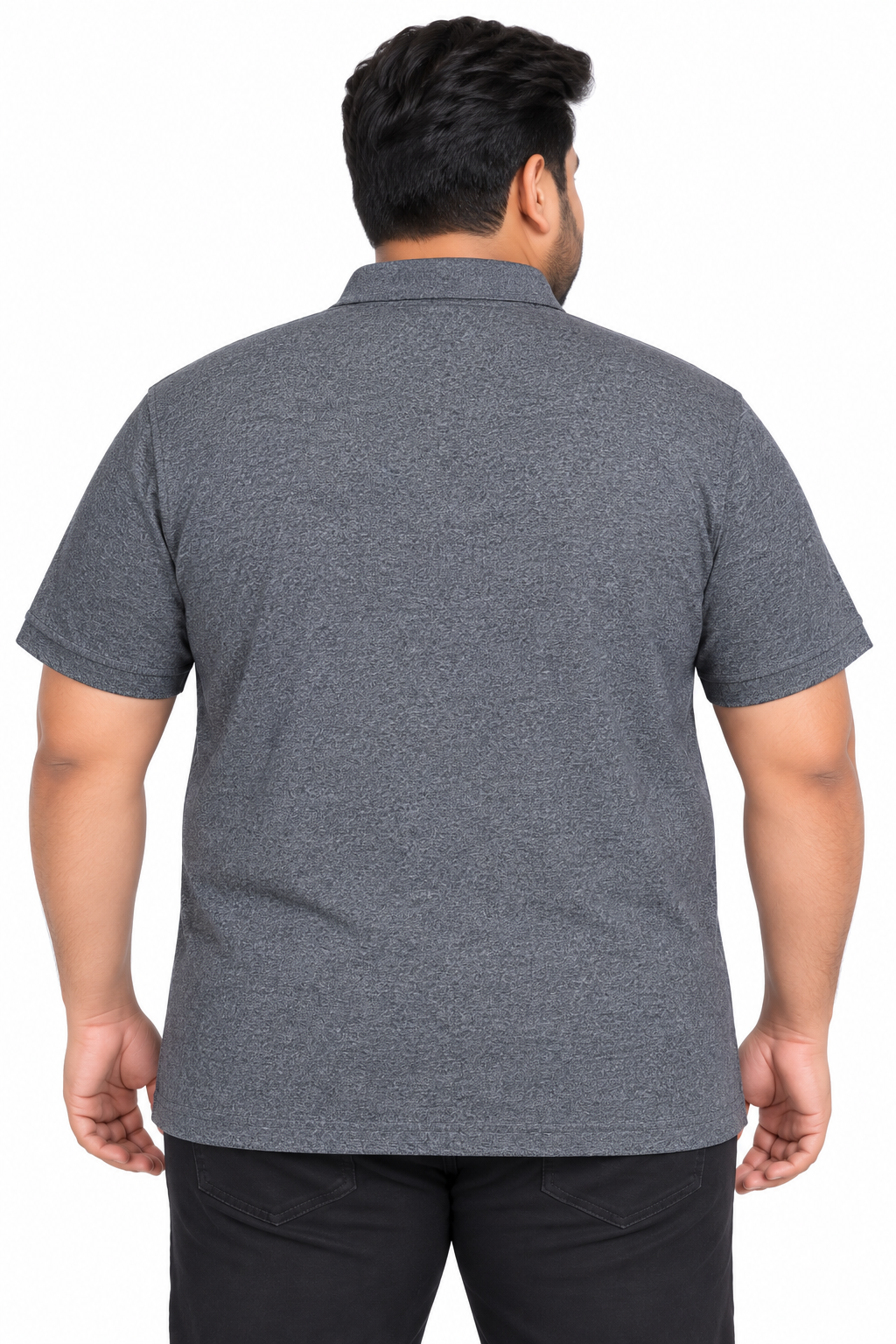 Men’s Charcoal Dark Grey Polo T-Shirt with Chest Pocket