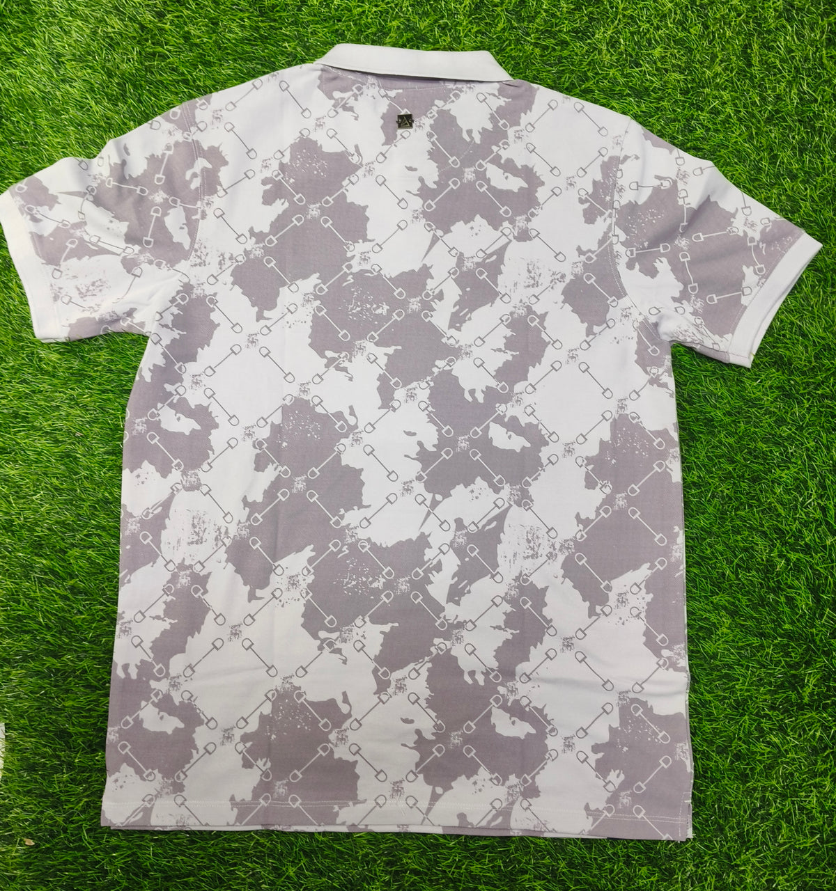 Men’s Light Purple Abstract Printed Polo T-Shirt