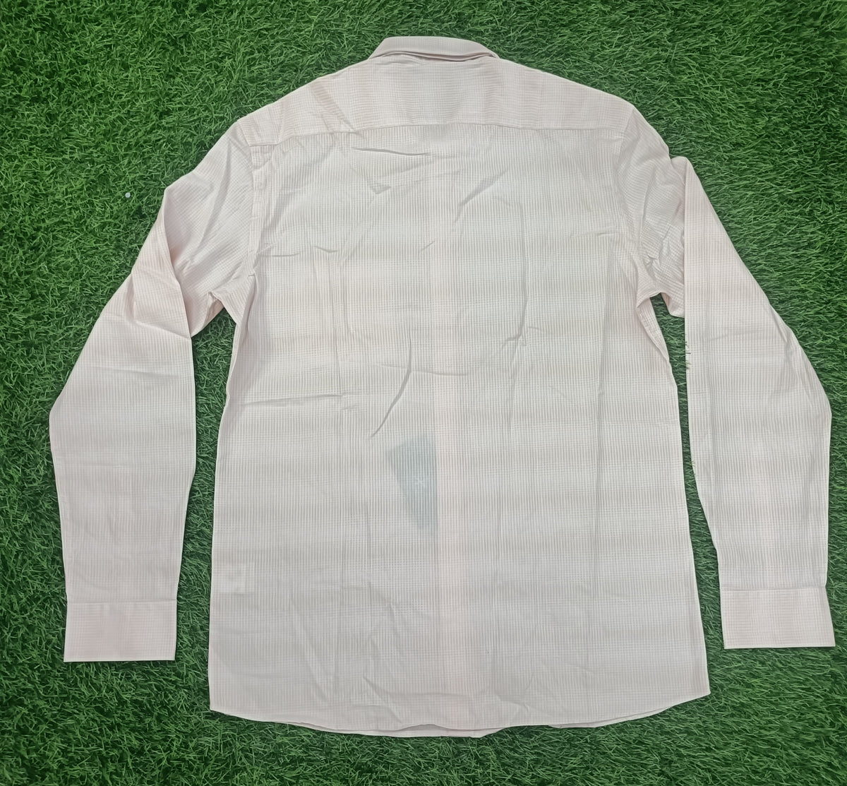 Men’s Light Peach Checked Full Sleeve Shirt