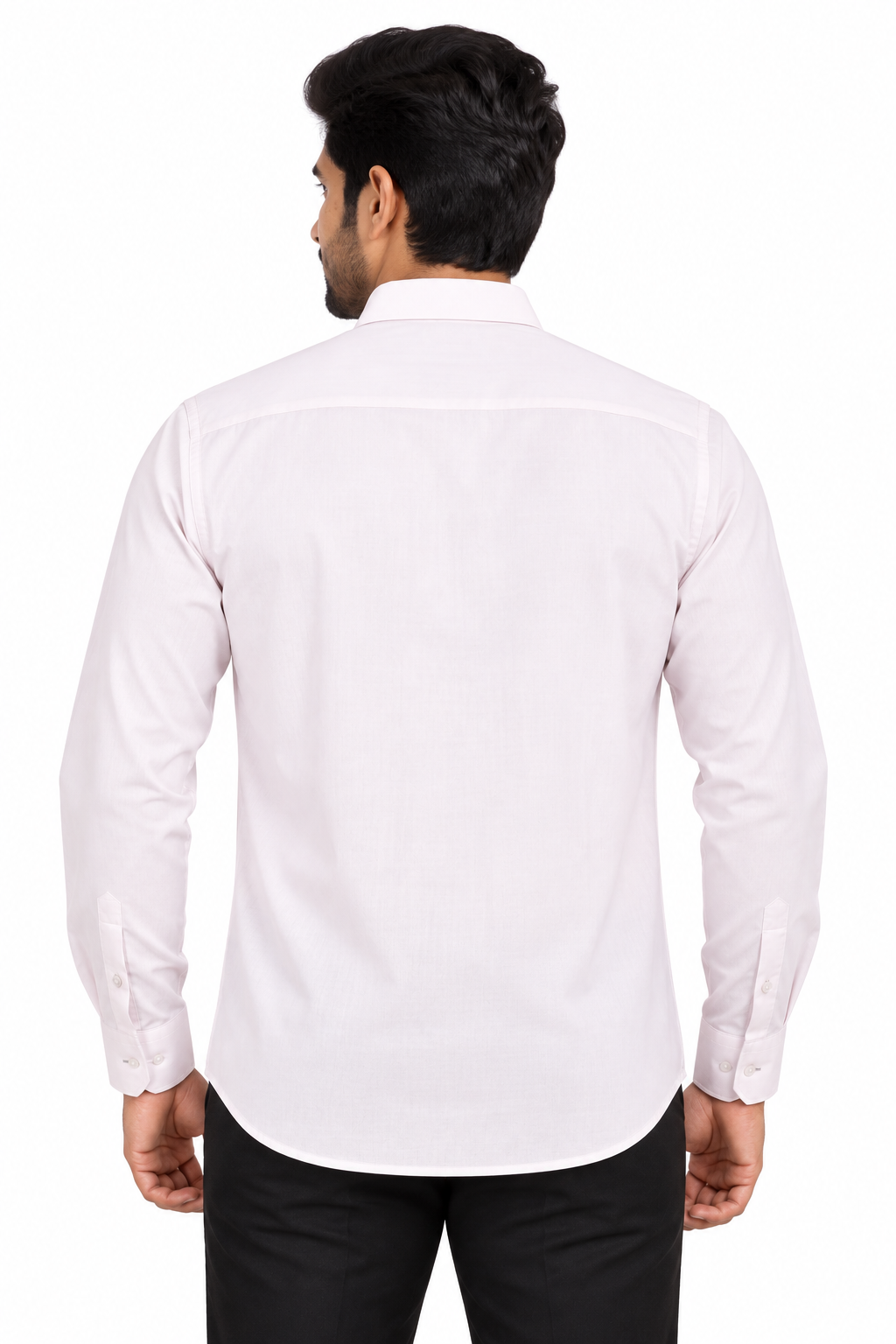 Men’s Light Pink Solid Full Sleeve Shirt
