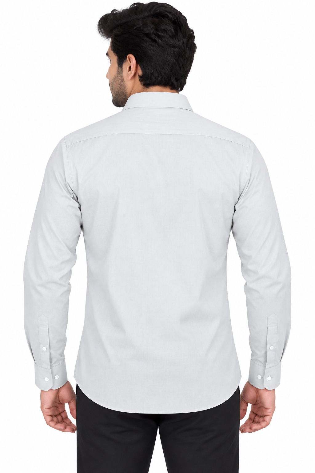 Men’s Off White Self Check Full Sleeve Shirt