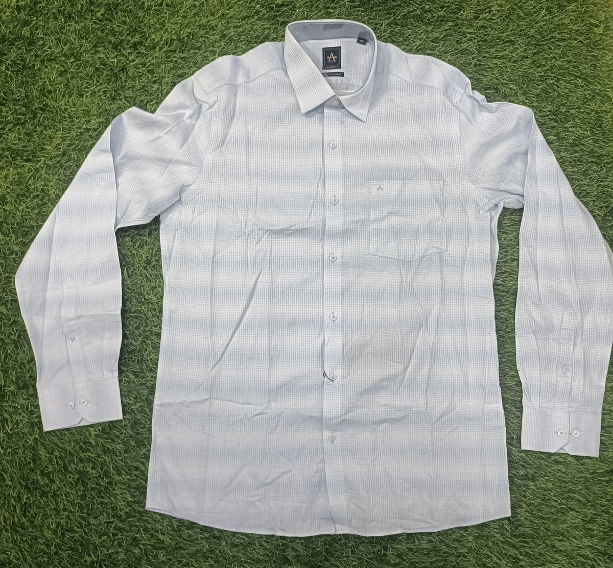 Men’s Light Blue Check Full Sleeve Shirt