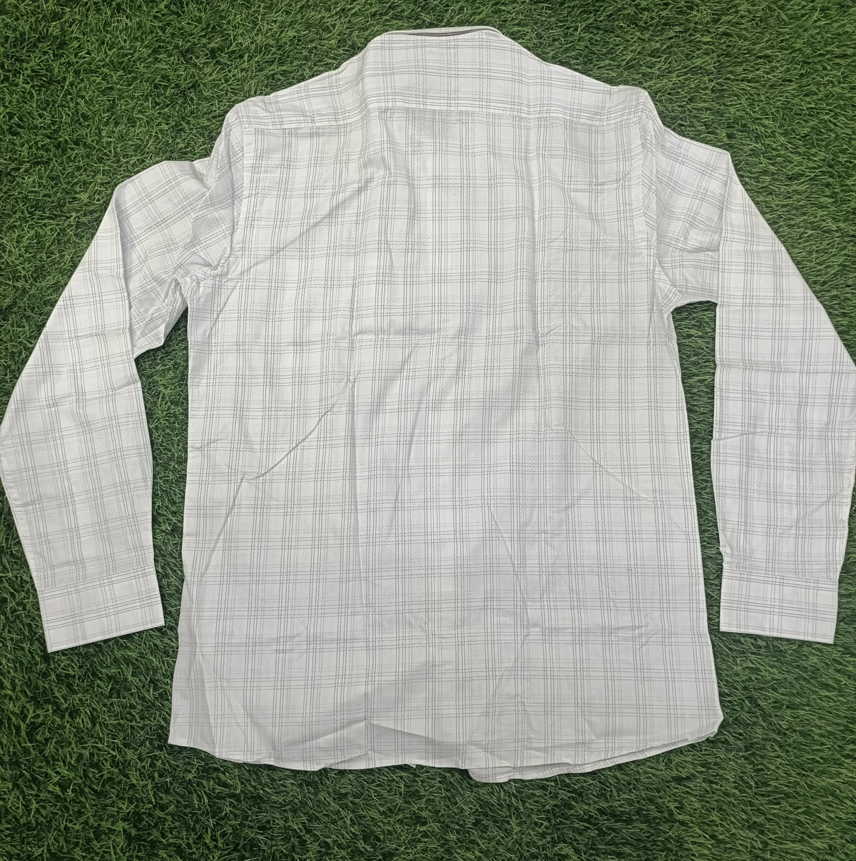 Men’s Off White color Check Full Sleeve Shirt