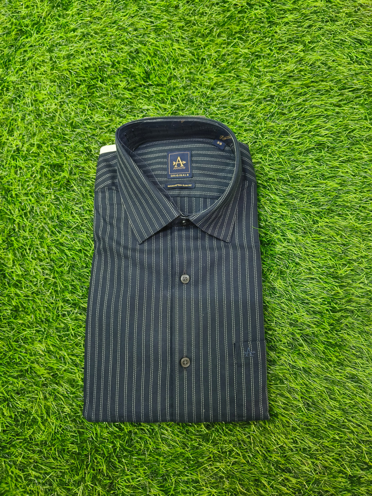 Men’s Navy blue Striped Full Sleeve Shirt