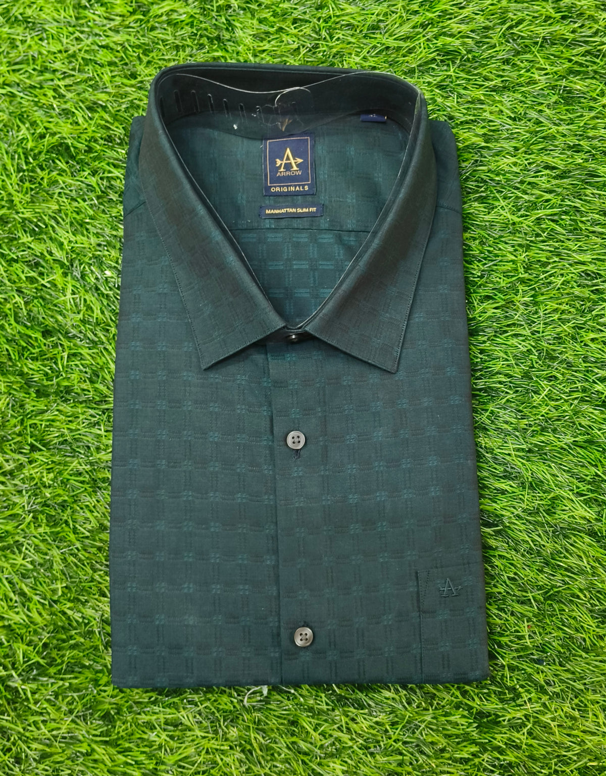 Men’s Dark Green Checkered Full Sleeve Shirt
