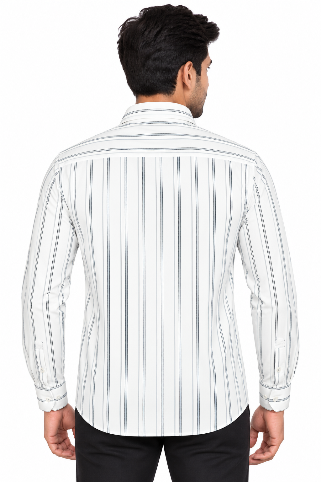 Men’s Off White Striped Full Sleeve Shirt