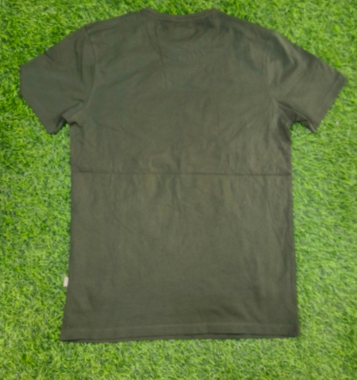 Men's Dark Olive Green Graphic Print Round Neck T-Shirt
