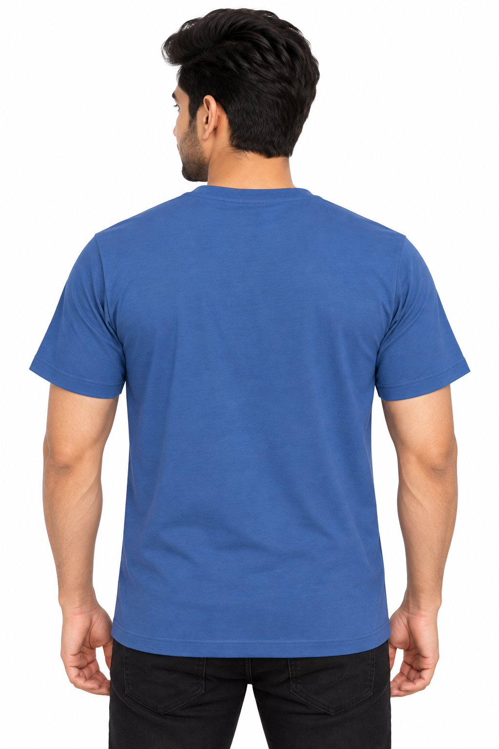 Men's Navy Blue Round Neck T-Shirt