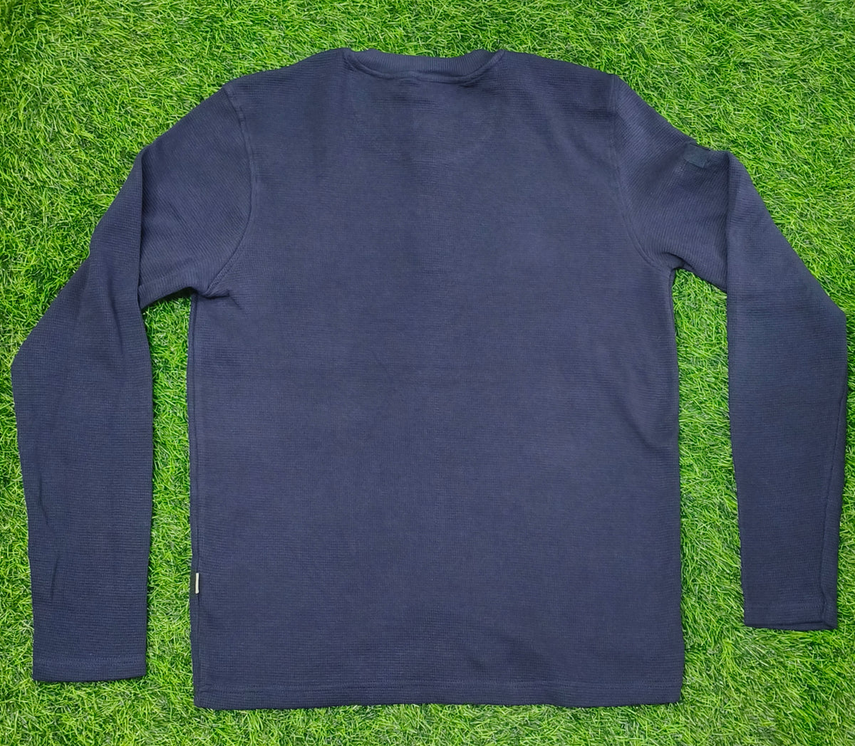 Men's Dark Navy Blue Full Sleeve Henley T-Shirt