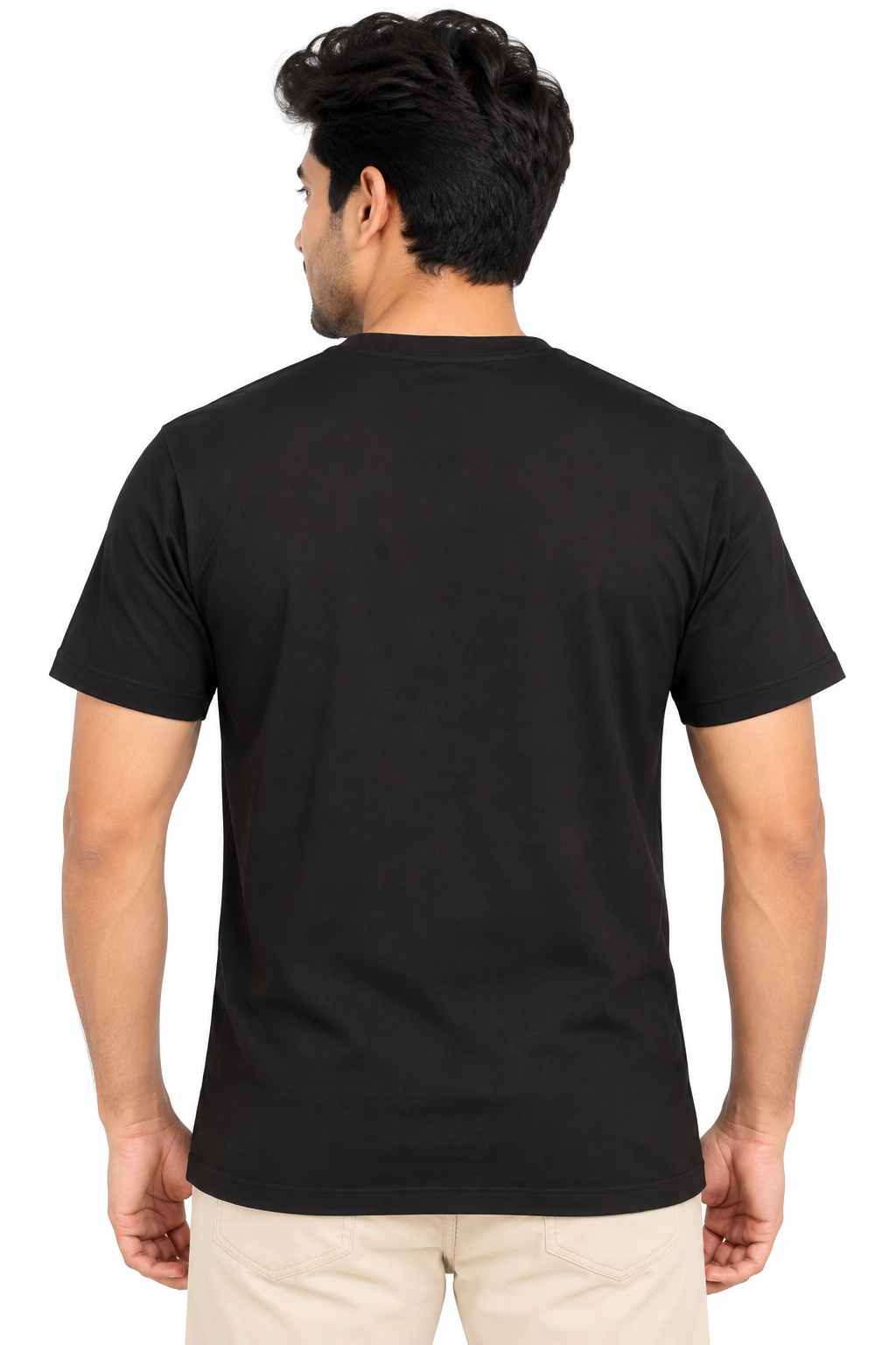 Men's Black Round Neck T-Shirt