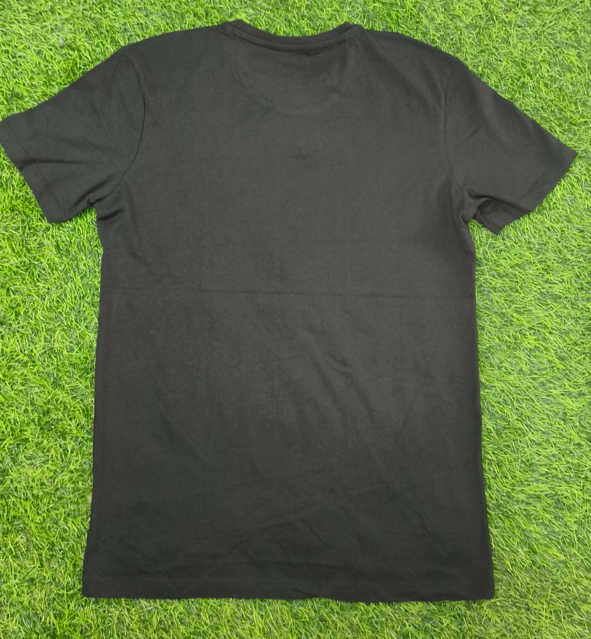 Men's Black Graphic Printed Round Neck T-Shirt