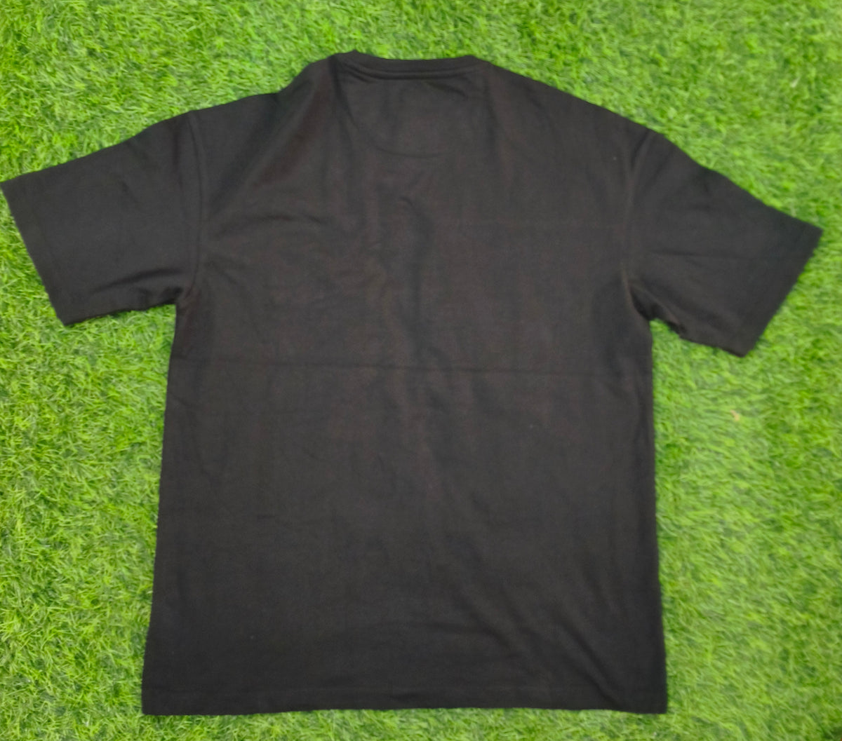 Men's Black Pocket Round Neck T-Shirt