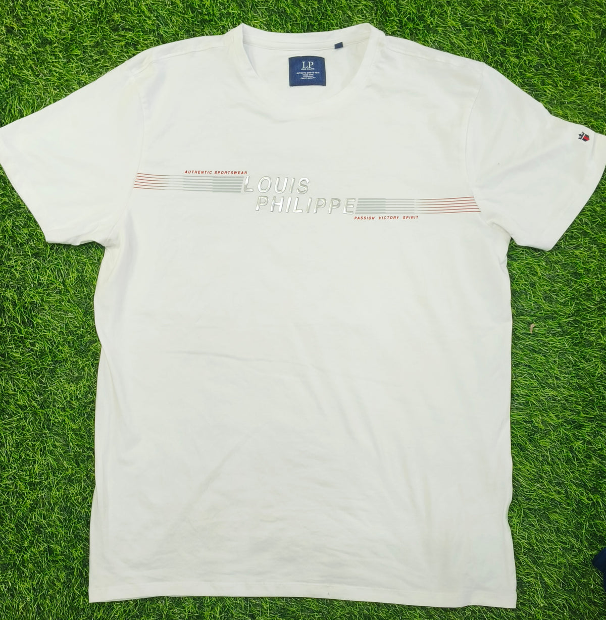 Men's White Printed Round Neck T-Shirt