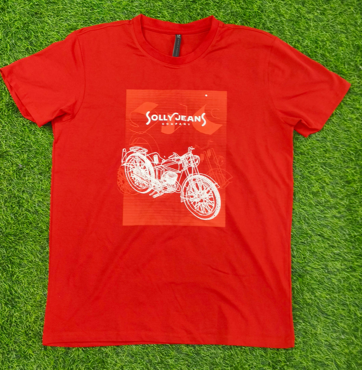 Men's Red Graphic Round Neck T-Shirt