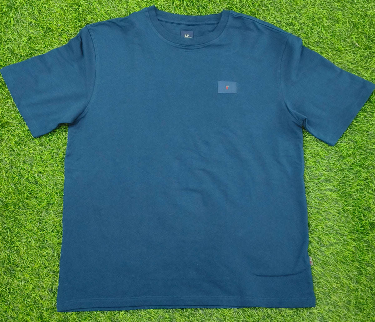 Men's Teal Blue Round Neck T-Shirt