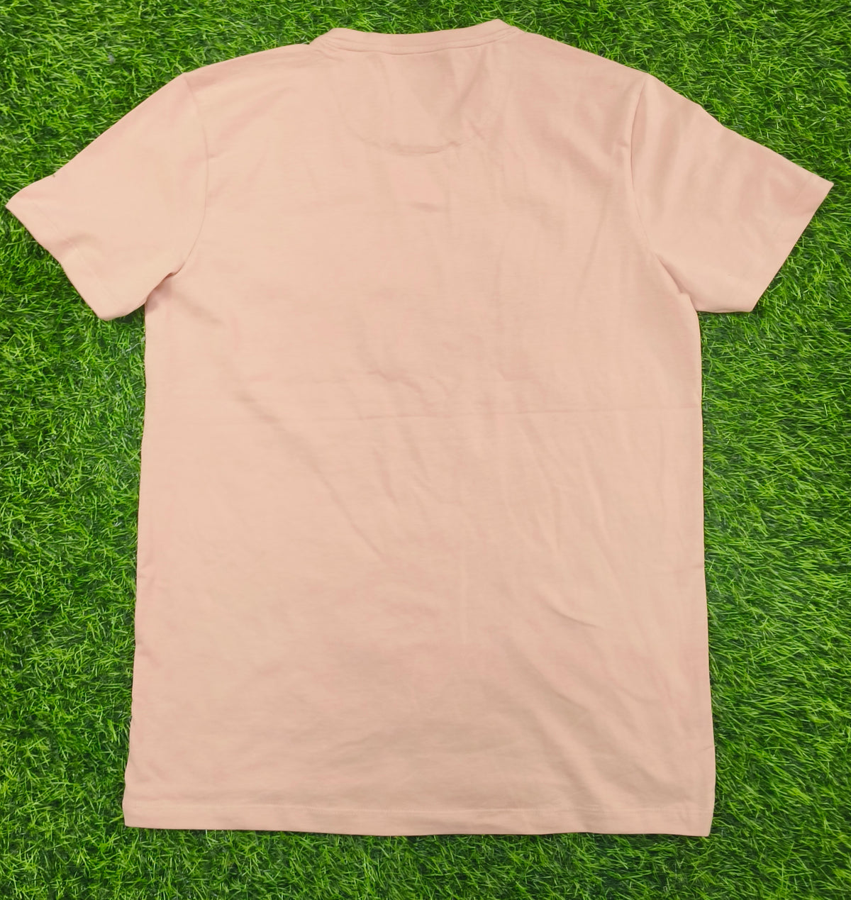 Men's Peach Graphic Printed Round Neck T-Shirt