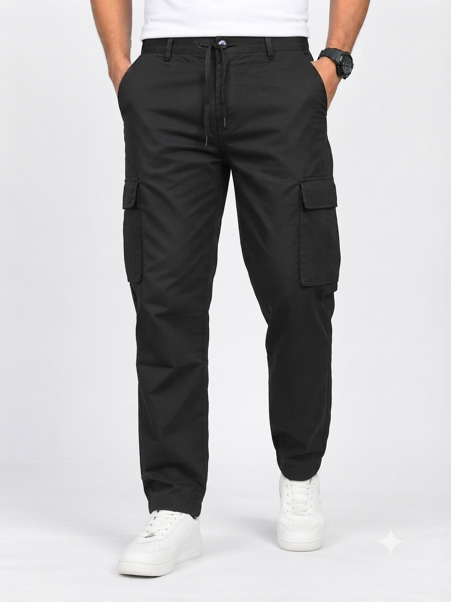 Men’s Black Cargo Jogger Pant