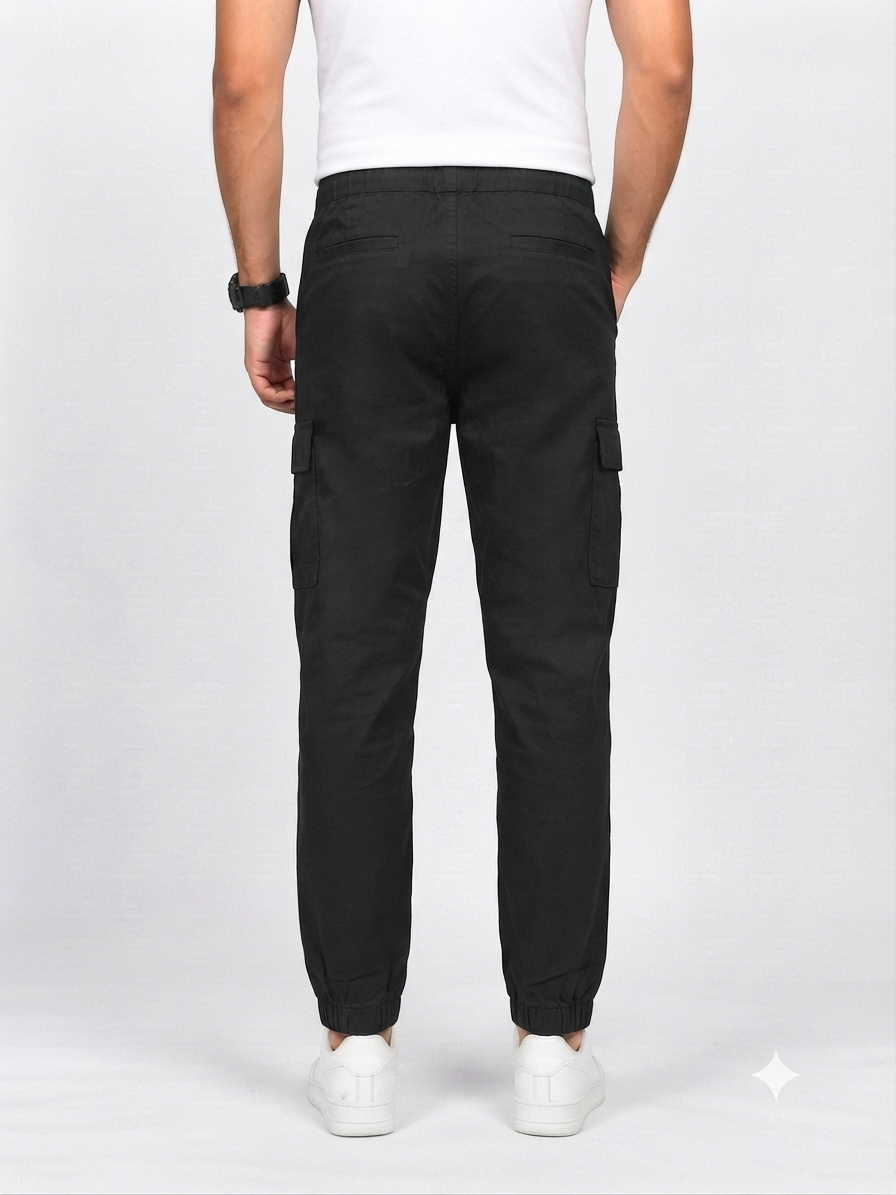 Men’s Black Cargo Jogger Pant