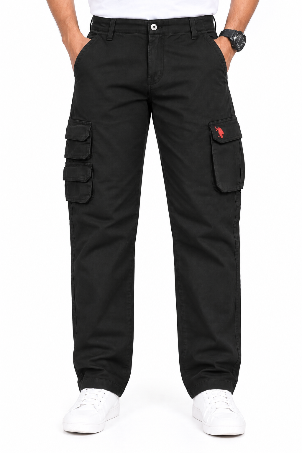 Men’s Black Color Multi-Pocket Cargo Pant