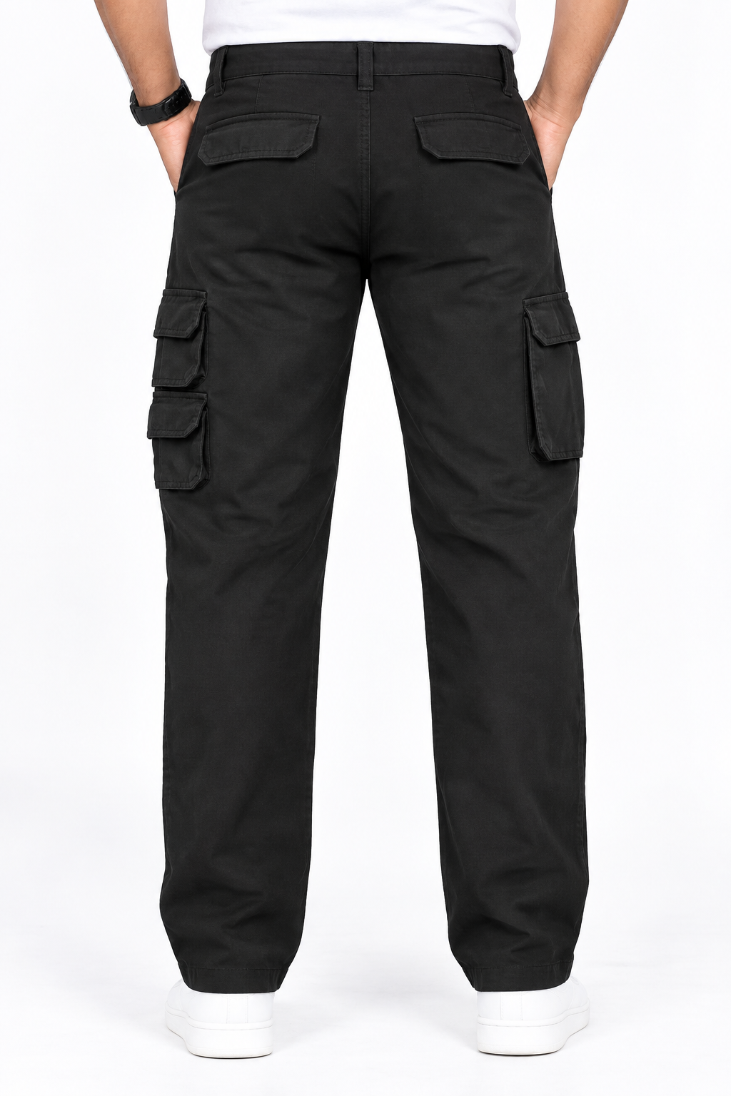 Men’s Black Color Multi-Pocket Cargo Pant