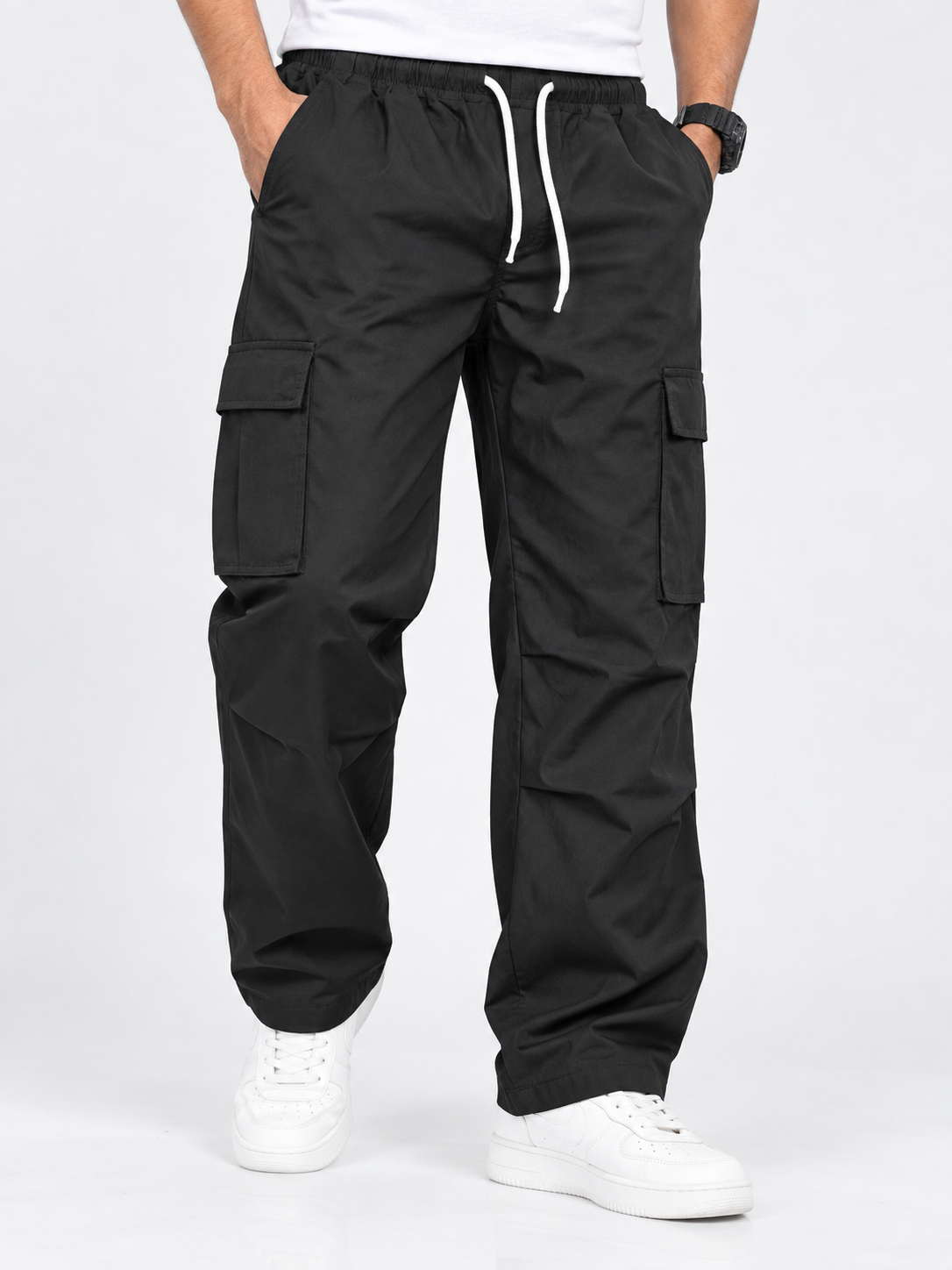 Men’s Black Baggy Cargo Pant