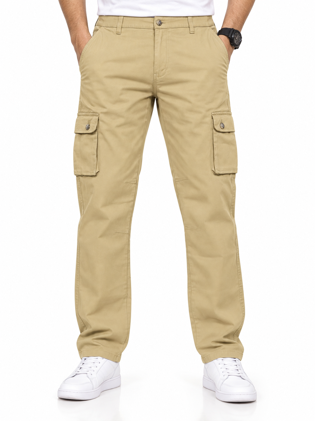 Men’s Khaki Brown 6 Pocket Cargo Pant
