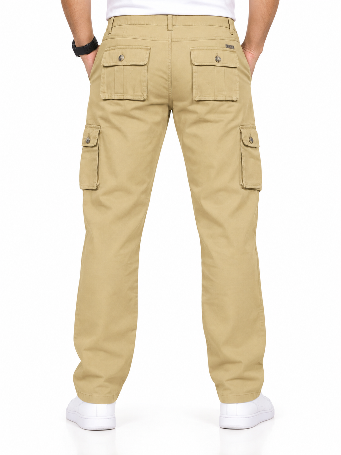 Men’s Khaki Brown 6 Pocket Cargo Pant